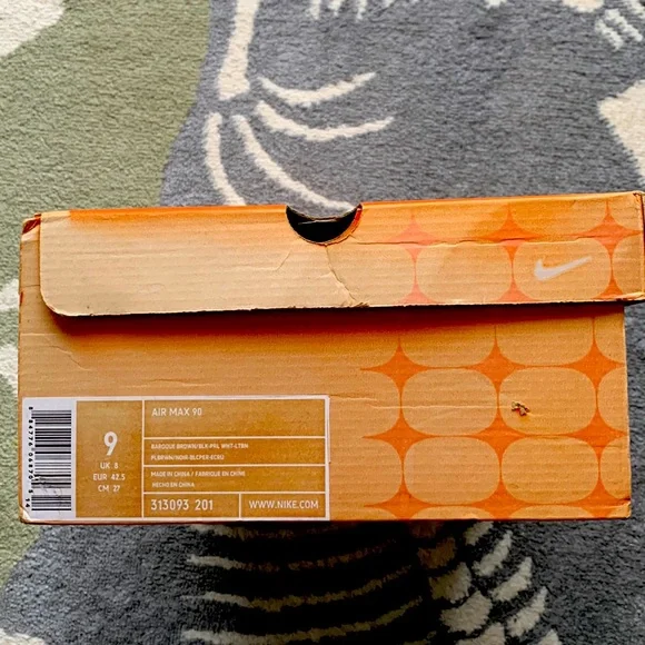 2005 NIKE AIR MAX 90 FOOTPATROL POLKA DOTS BROWN OFF WHITE ATMOS 1 313093-201 9 - Picture 4 of 15